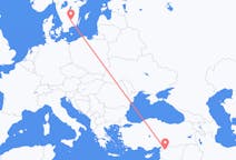 Flights from Aleppo to Växjö