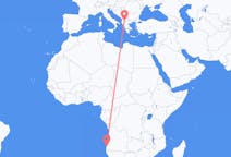 Flyg från Namibe, Angola till Ohrid, Nordmakedonien