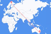 Flyrejser fra Canberra, Australien til Kolari, Finland
