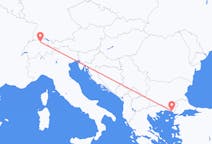スイスのチューリッヒから、ギリシャのアレクサンドルポリまでのフライト