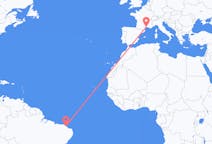 Flyrejser fra Fortaleza, Brasilien til Montpellier, Frankrig