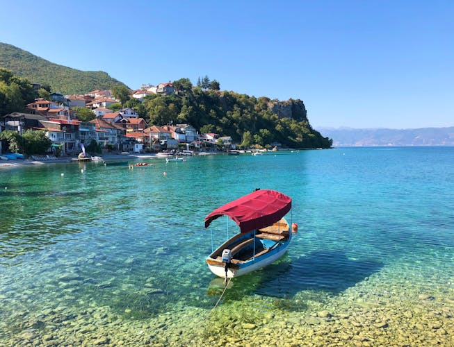 Photo of little boat at the Lake Ohrid.