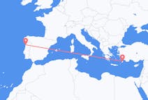 ポルトガルのポルトからから、ギリシャのロードス島までのフライト