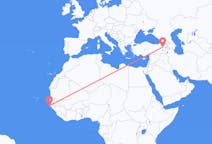 Flights from Cap Skiring, Senegal to Ağrı, Turkey