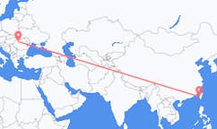 Vluchten van Tainan, Taiwan naar Cluj Napoca, Roemenië