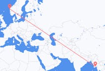 Flyrejser fra Rangoon, Myanmar (Burma) til Florø, Norge