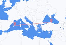 Flyreiser fra Sinop, Tyrkia, Tyrkia til Mahon, Spania