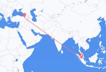 Flyreiser fra Pekanbaru, Indonesia til Erzurum, Tyrkia