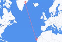 出发地 毛里塔尼亚出发地 努瓦迪布目的地 格陵兰库鲁苏克的航班
