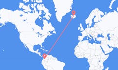 Flyreiser fra Neiva, Huila, Colombia til Akureyri, Island