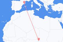 Flyreiser fra N Djamena, til Barcelona