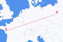 从南特飞往华沙的航班