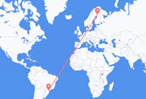 Flyreiser fra Curitiba, Brasil til Rovaniemi, Finland