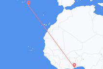 Flyreiser fra Accra, til Santa Maria