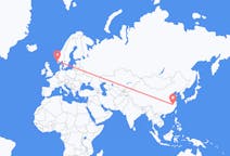 Flyg från Huangshan, Kina till Stavanger, Norge