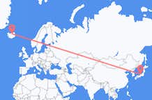 Flyg från Komatsu, Ishikawa, Japan till Akureyri, Island