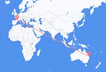 Flyg från Sunshine Coast Region, Australien till Toulouse, Frankrike