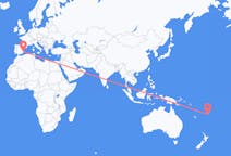 出发地 斐济出发地 坎達武島目的地 西班牙阿利坎特的航班