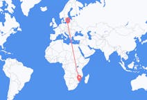 Flights from Inhambane, Mozambique to Bydgoszcz, Poland