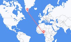 Flyreiser fra Uyo, Nigeria til Narsarsuaq, Grønland