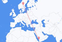 Flights from Jizan, Saudi Arabia to Sveg, Sweden