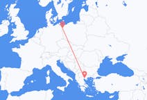 Vluchten van Thessaloniki, Griekenland naar Szczecin, Polen