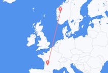 Voos de Sogndal, Noruega para Bergerac, França