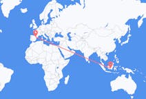 Flights from Palangka Raya, Indonesia to Zaragoza, Spain