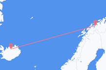 ノルウェーのソルクヨセンから、アイスランドのアークレイリまでのフライト