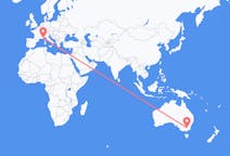 Flyreiser fra Albury, Australia, til Nice, Australia
