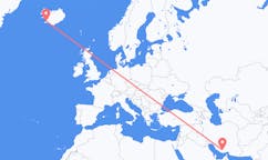 航班从伊朗Lar市到雷克雅维克市，冰岛塞尔