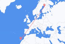 Vluchten van Oulu, Finland naar Las Palmas (ort i Mexiko, Veracruz, Tihuatlán), Spanje