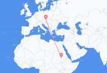 Flyg från Khartoum, Sudan till Vienna, Österrike