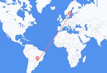Flyrejser fra Londrina, Brasilien til Kalmar, Sverige