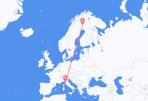 Flights from Pajala, Sweden to Pisa, Italy