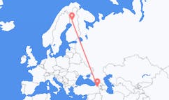 Vluchten van Rovaniemi, Finland naar Kars, Turkije
