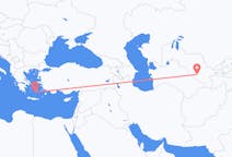 Flyreiser fra Bukhara, til Santorini