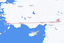 出发地 土耳其从 桑尼乌法目的地 希腊科斯岛的航班