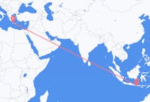 Flyg från Praya, Lombok, Indonesien till Chania, Grekland