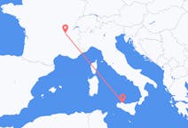 Flyg från Lyon, Frankrike till Palermo, Italien