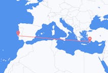 Flyreiser fra Rhodos, Hellas til Lisboa, Portugal