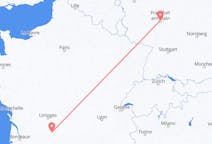Flyg från Brive-la-Gaillarde, Frankrike till Frankfurt, Tyskland