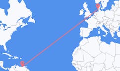 Flyrejser fra Barcelona, Venezuela til Vesterland, Tyskland