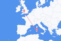 Flyg från Bristol, England till Cagliari, Italien