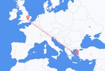 Flights from Chios in Greece to London in England