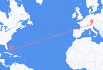 Flyrejser fra Rock lyd, Bahamas til Innsbruck, Østrig