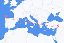 Flyg från Gaziantep, Turkiet till La Coruña, Spanien