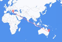 Flyg från Brisbane, Australien till Aten, Grekland