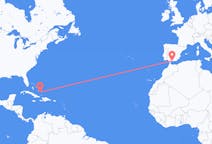 Flyreiser fra Spring Point, Bahamas til Malaga, Spania
