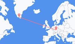 Flyg från Narsaq, Grönland till Nürnberg, Tyskland